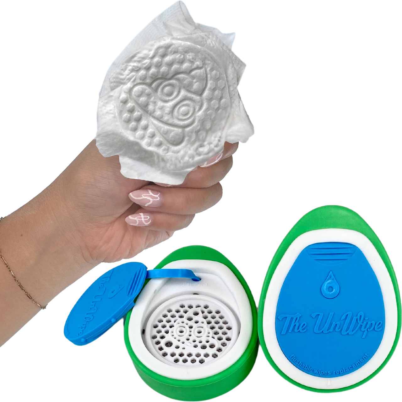 The UnWipe | Instead of Wet Wipes | Portable Reusable Flushable for any Restroom